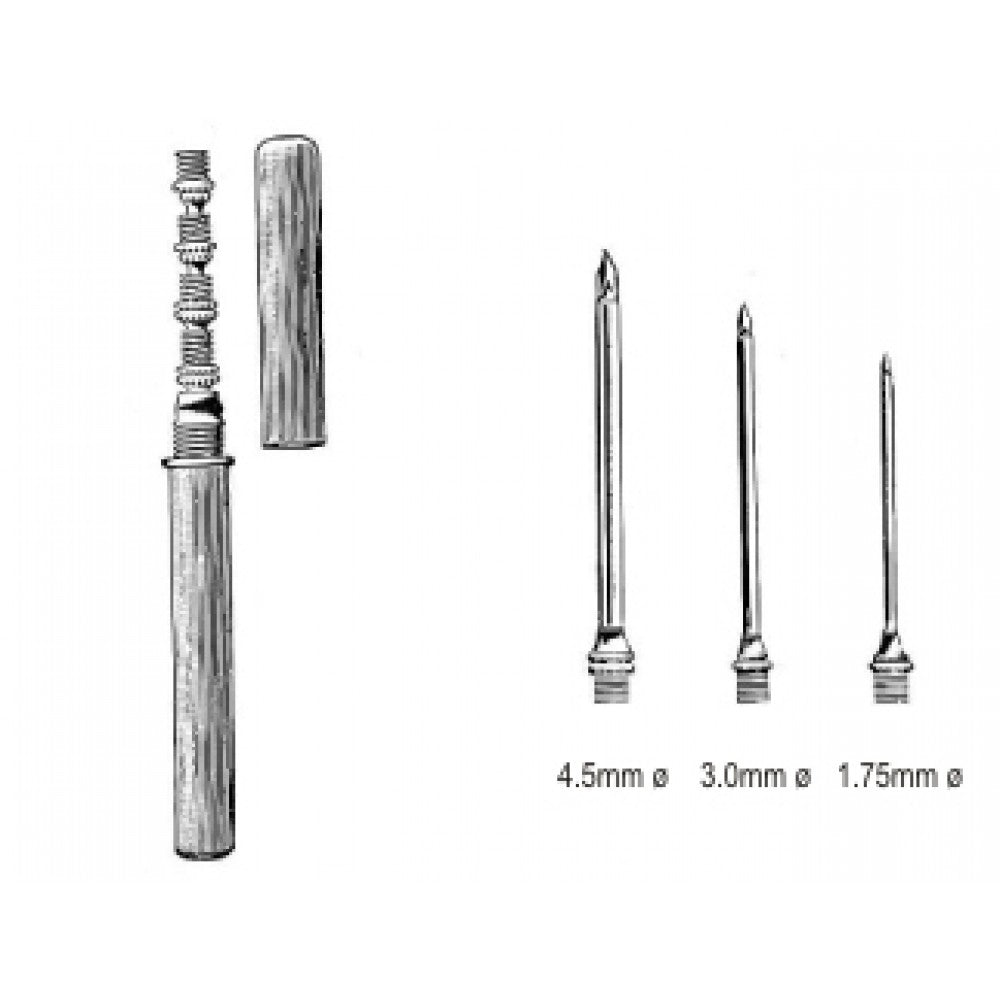 Universal Trocar and Cannula Set of 3 Plastic Handle - Surgix Instruments Stainless Steel Surgical Cannula