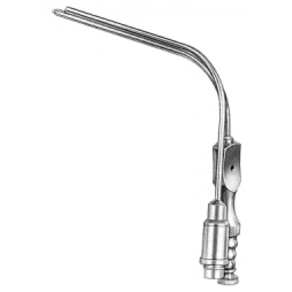 Poppen Suction Tube with Fiber optic 8Fr. 13cm - Surgix Instruments Stainless Steel Surgical Suction Tube