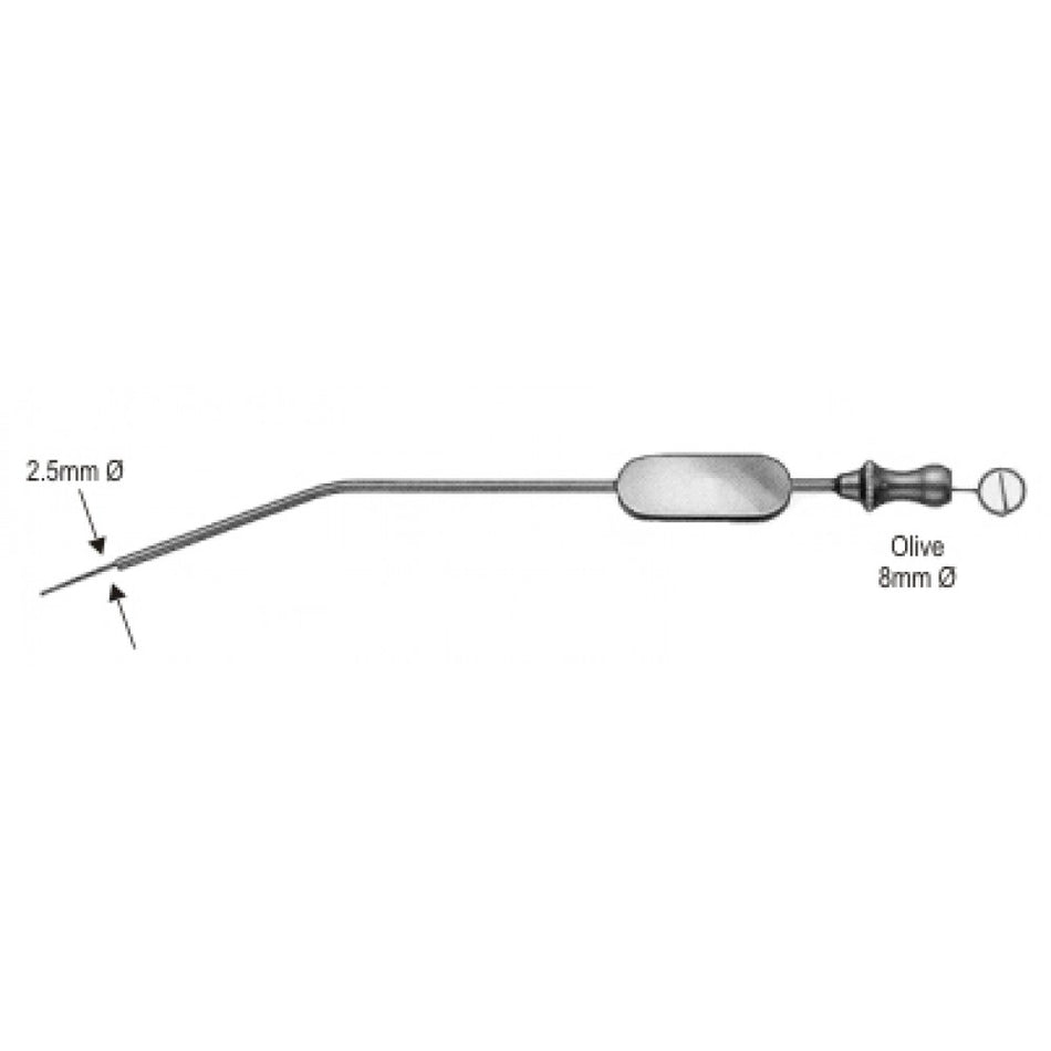 Zoellner Suction Tube 2.5mm, 18cm - Surgix Instruments Stainless Steel Surgical Suction Tube