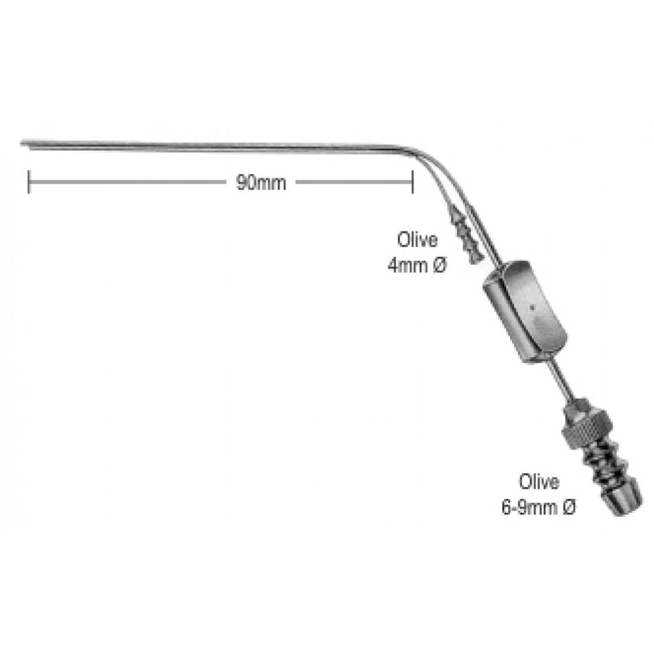 House Suction and Irrigation Tube 1.2mm, 16cm - Surgix Instruments Stainless Steel Surgical Suction Tube