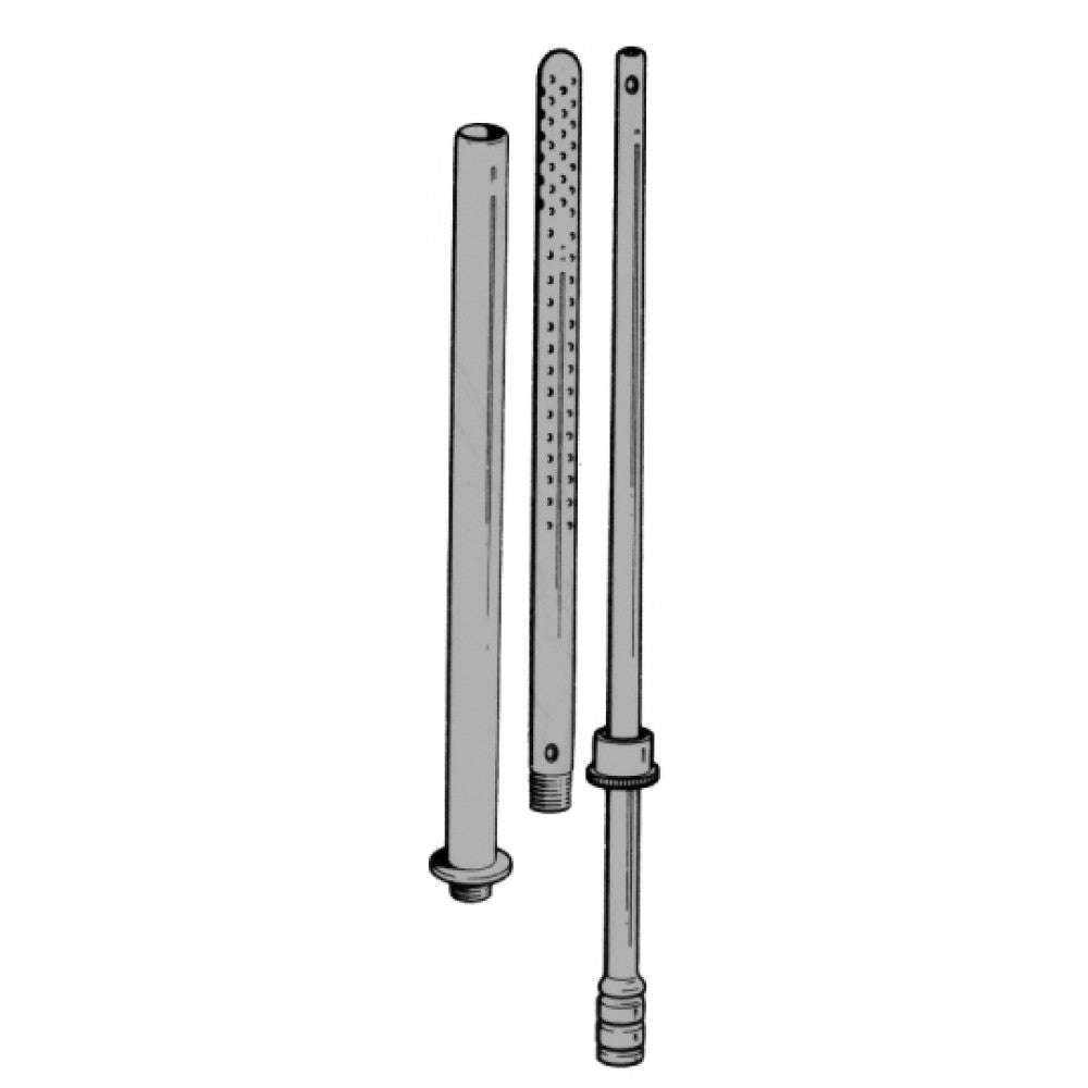 Poole Suction Tube set w/ Lawrie extn. 42cm - Surgix Instruments Stainless Steel Surgical Suction Tube