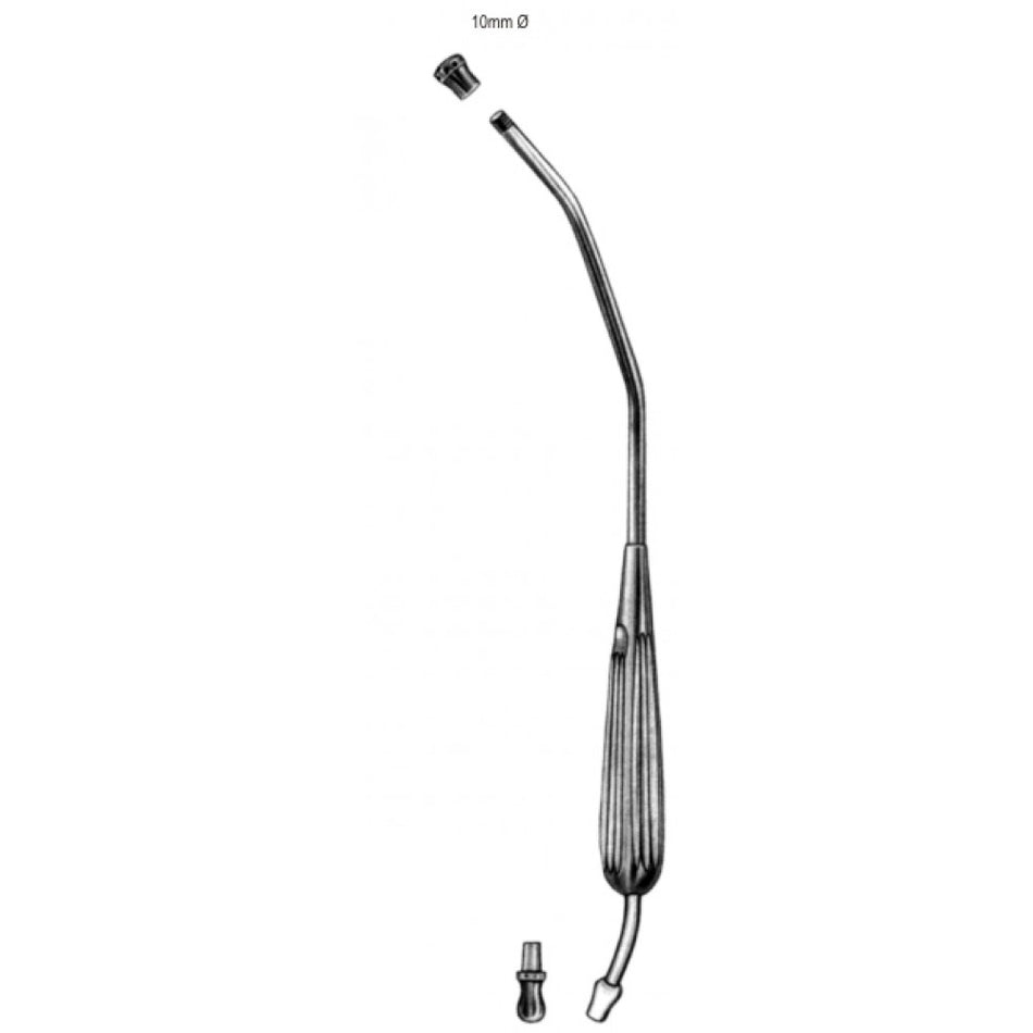 Yankauer Suction Tube 10mm, bent nozal 29.5cm - Surgix Instruments Stainless Steel Surgical Suction Tube