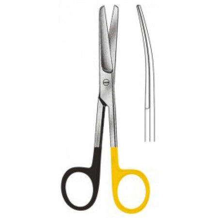 Operating Scissors Curved Blunt/Blunt 16.5cm SuperCut, Tungsten Carbide Inlays - Surgix Instruments