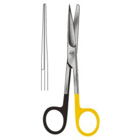 Operating Scissors Straight Sharp/Blunt 11.5cm SuperCut, Tungsten Carbide Inlays - Surgix Instruments