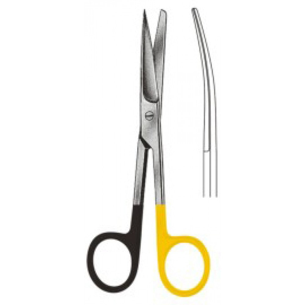 Operating Scissors Curved Sharp/Blunt 20.0cm SuperCut, Tungsten Carbide Inlays - Surgix Instruments