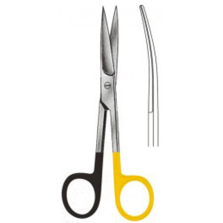 Operating Scissors Curved Sharp/Sharp 14.5cm SuperCut, Tungsten Carbide Inlays - Surgix Instruments