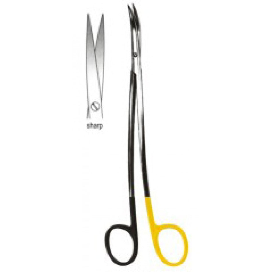 Metzenbaum Fino Scissors S/Curved 18cm SuperCut, Tungsten Carbide Inlays - Surgix Instruments