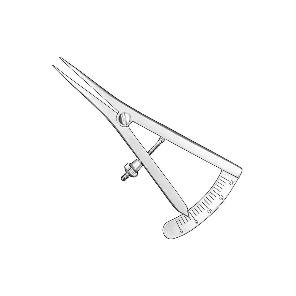 CASTROVIEJO, caliper, 20 mm, 45° angled – only for comparitive measurement – – Measuring Instruments | Surgix Instruments