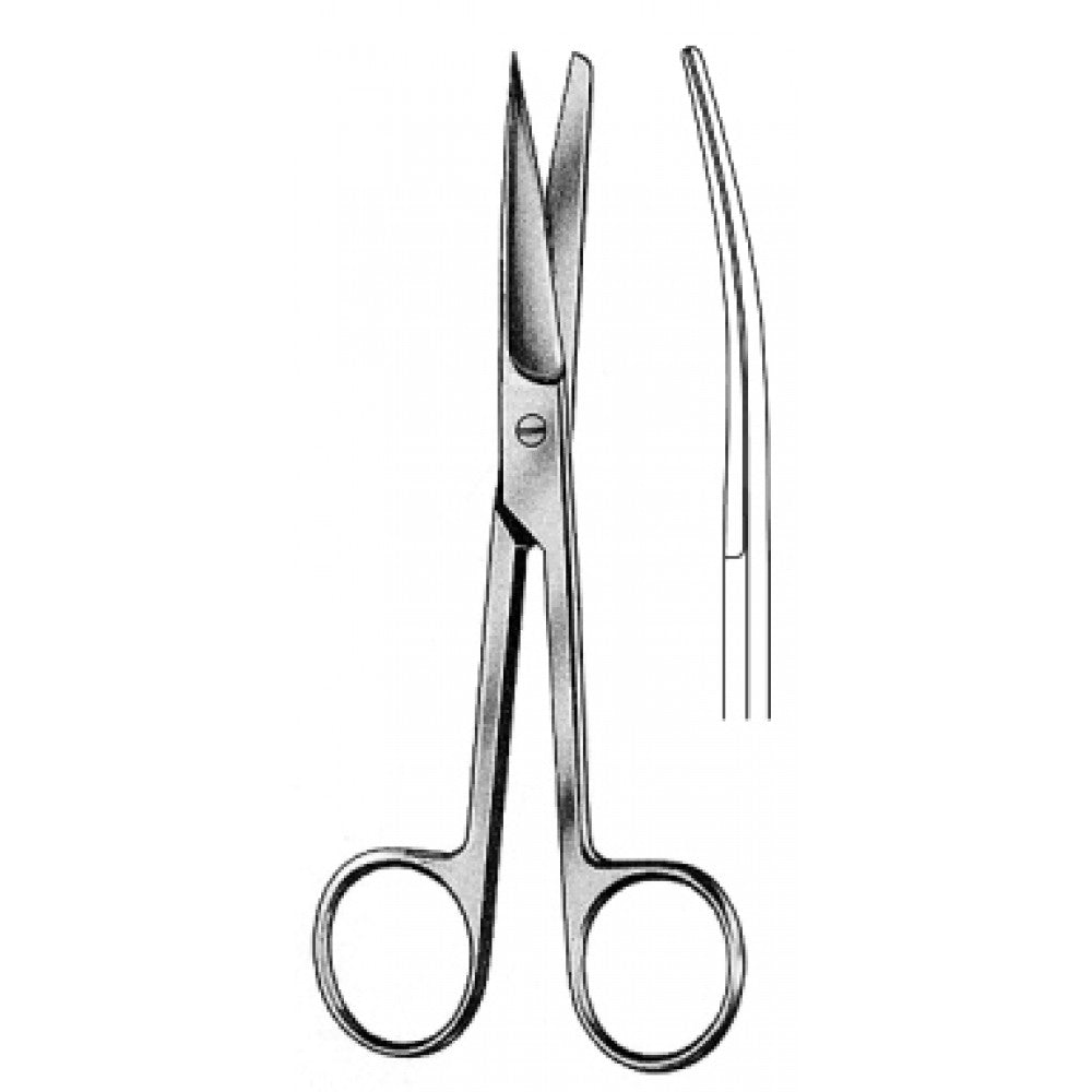 Operating Scissors Sharp/Blunt Curved 11.5cm - Surgix Instruments