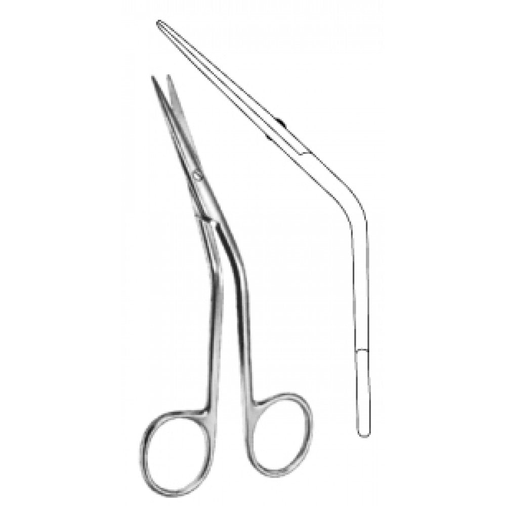 FOMON Scissors bent on shaft 15cm - Surgix Instruments