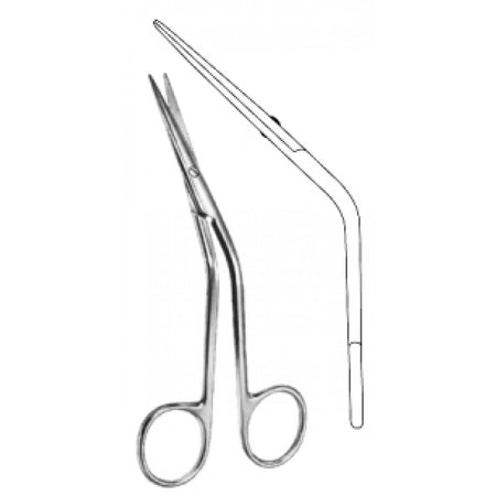 FOMON Scissors bent on shaft 15cm - Surgix Instruments