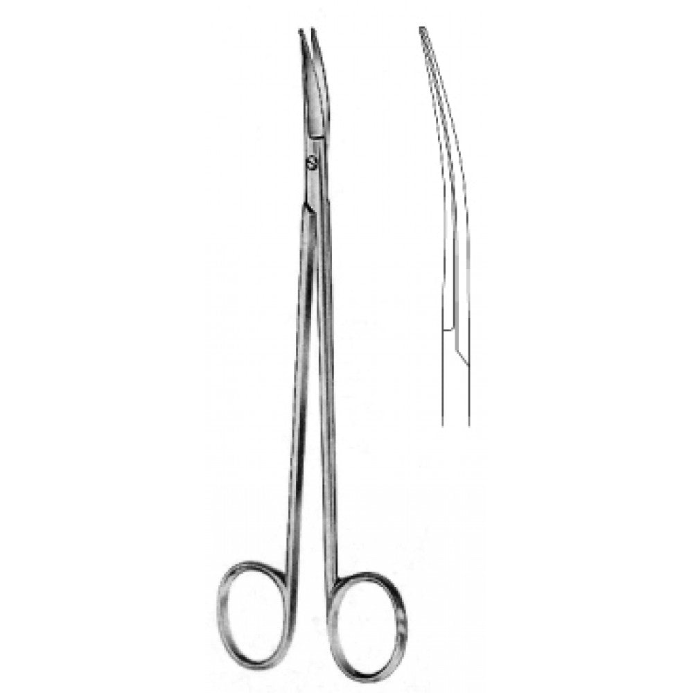 STRULLY Neurosurgical Scissors Curved Probe 22cm - Surgix Instruments