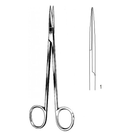 KELLY Gynecological Scissors Straight 16cm - Surgix Instruments
