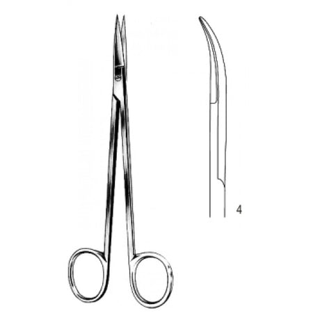 KELLY Gynecological Scissors Curved 18cm - Surgix Instruments