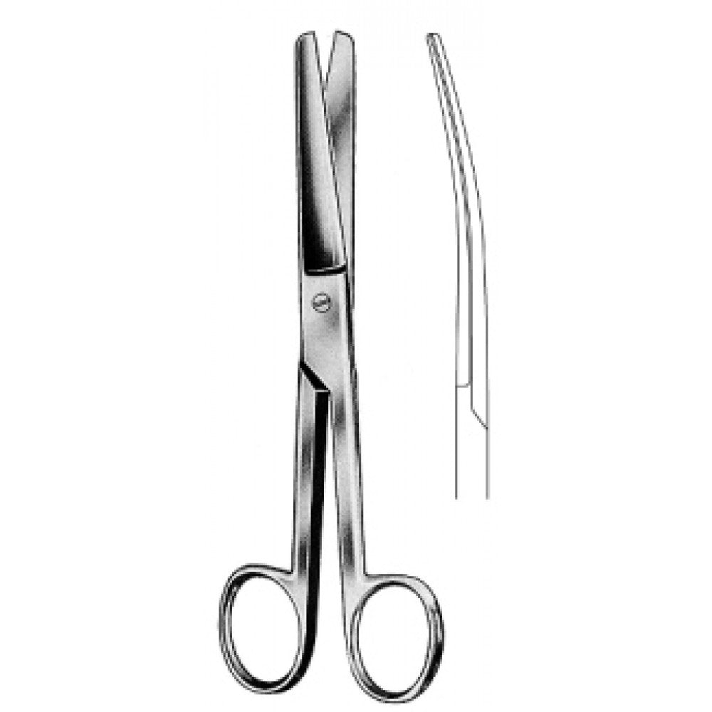 DOYEN Gynecological Scissors Curved 17.5cm - Surgix Instruments