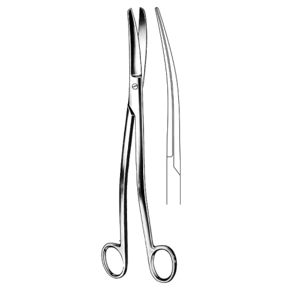 Siebold Gynecological Scissors S/Curved 24cm - Surgix Instruments
