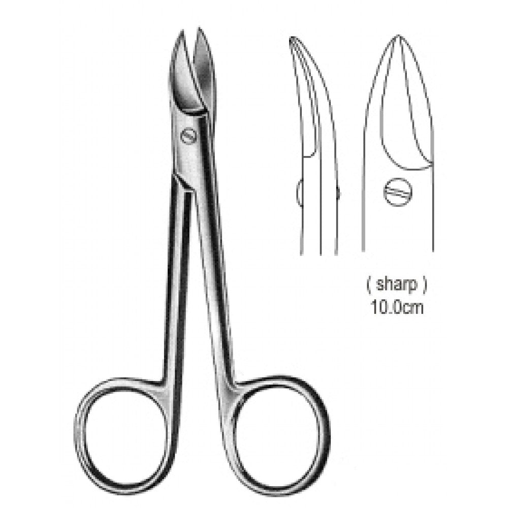 Beebee Scissors Sharp/Sharp Curved 10cm - Surgix Instruments