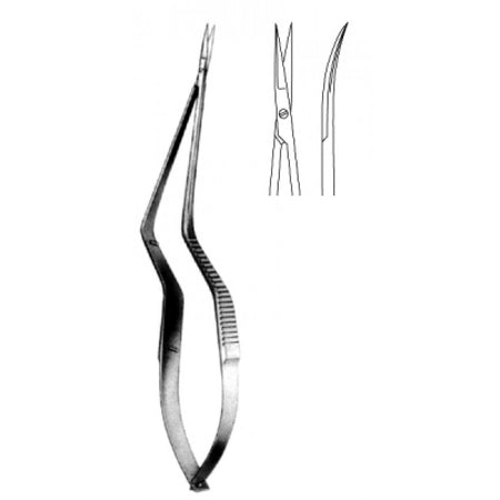 Micro Scissors Curved downward bayonet 18.5cm - Surgix Instruments