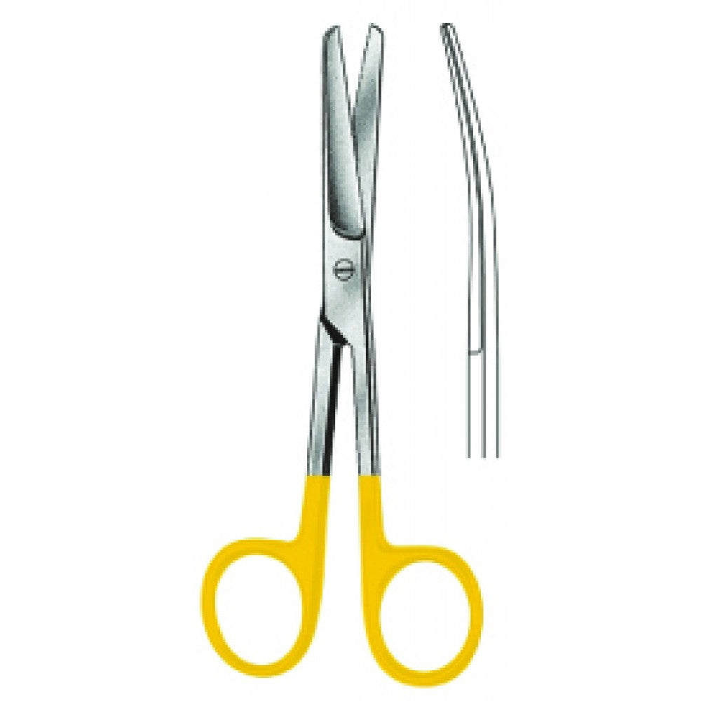 Operating Scissors Blunt/Blunt Curved 10.5cm Tungsten Carbide Inlays - Surgix Instruments