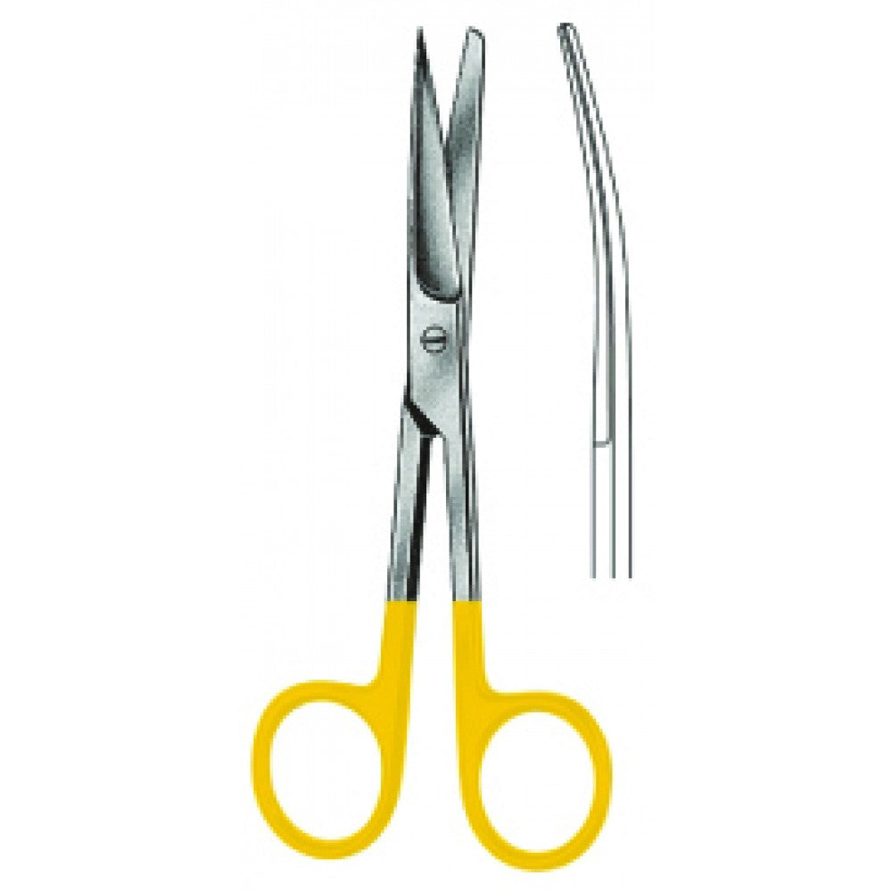 Operating Scissors Sharp/Blunt Curved 15.5cm Tungsten Carbide Inlays - Surgix Instruments