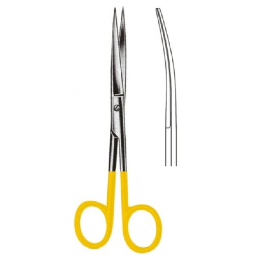 Grazil Operating Scissors Sharp/Sharp Curved 14.0cm Tungsten Carbide Inlays - Surgix Instruments