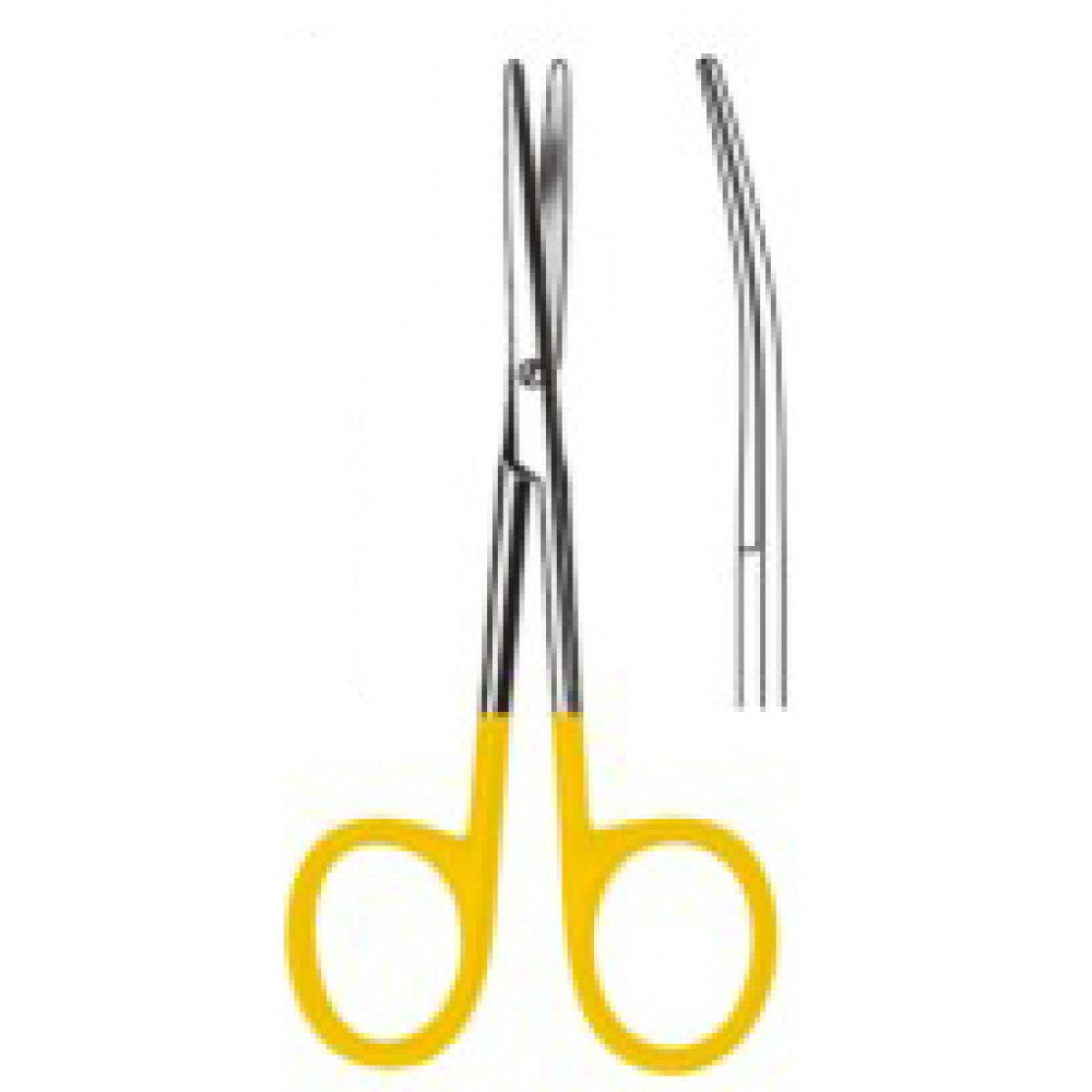 Lexer Baby Operating Scissors Curved 10cm Tungsten Carbide Inlays - Surgix Instruments