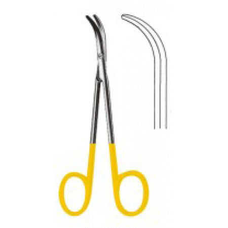 Fomon Dissecting Scissors Curved 13.5cm Tungsten Carbide Inlays - Surgix Instruments