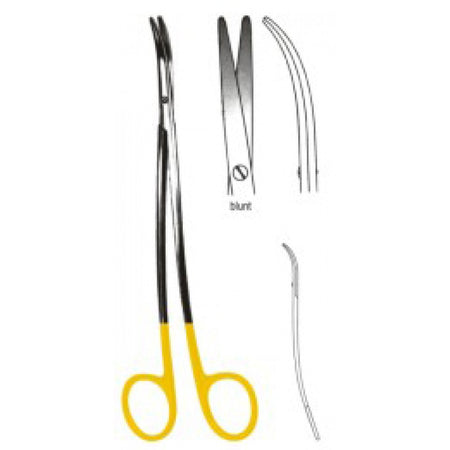 Metzenbaum Fino Scissors Blunt/Blunt S-Curved 20cm Tungsten Carbide Inlays - Surgix Instruments