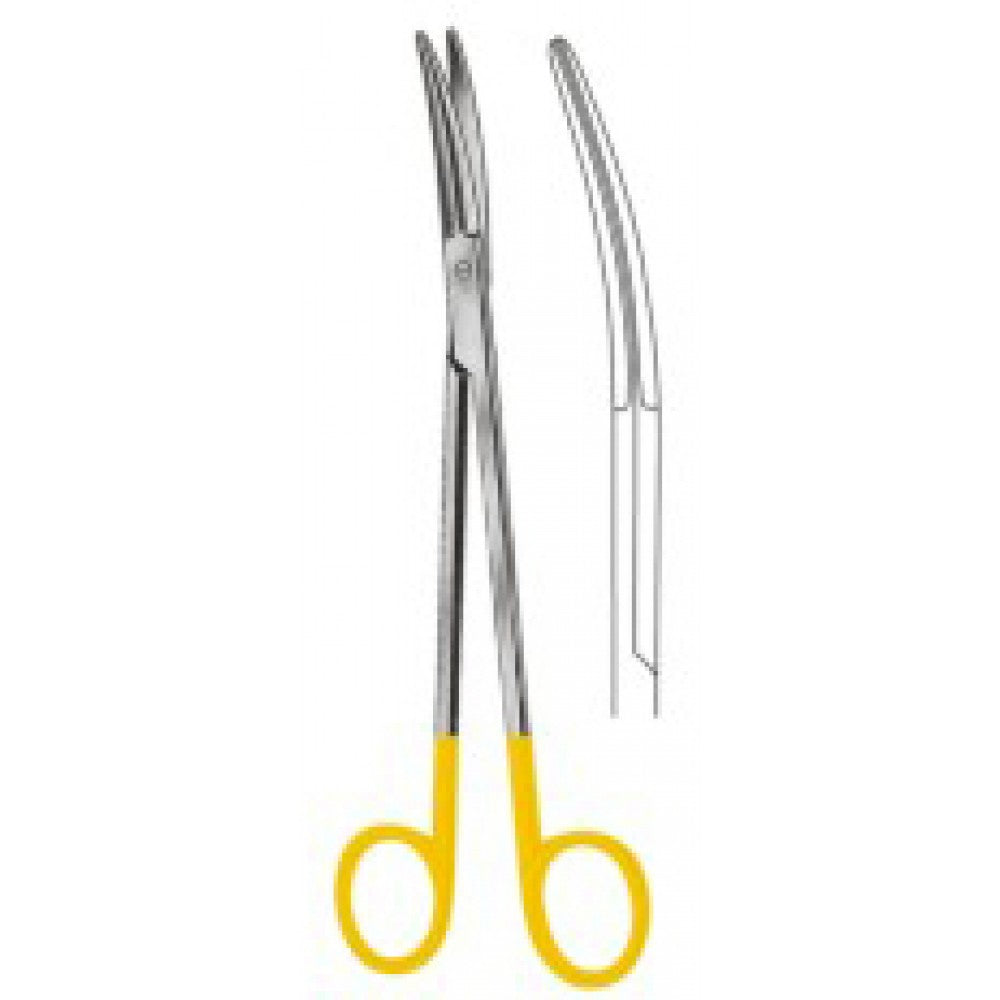 BOETCHER Tonsil Scissors Curved 18cm Tungsten Carbide Inlays - Surgix Instruments
