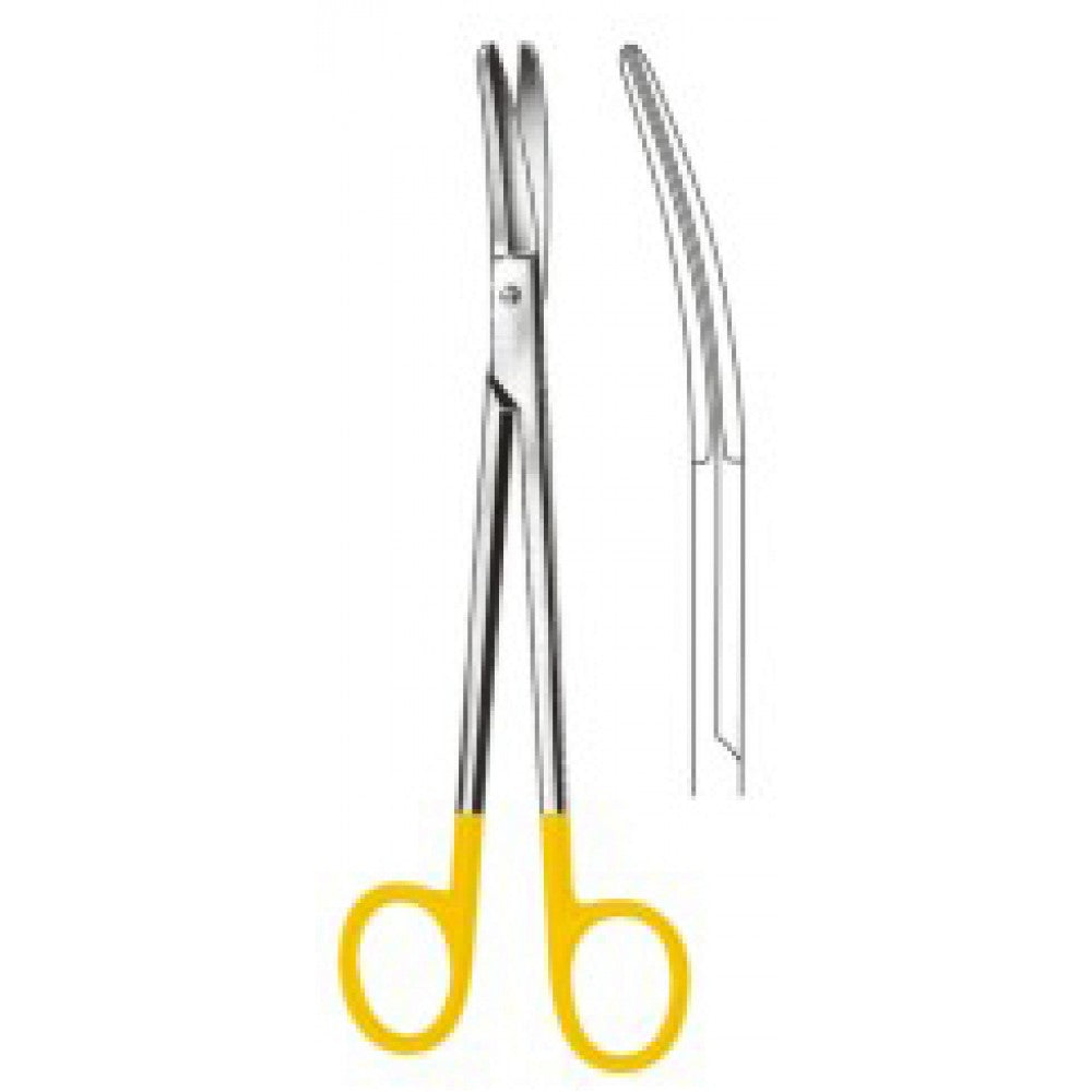 PRINCE Tonsil Scissors Curved 17cm Tungsten Carbide Inlays - Surgix Instruments
