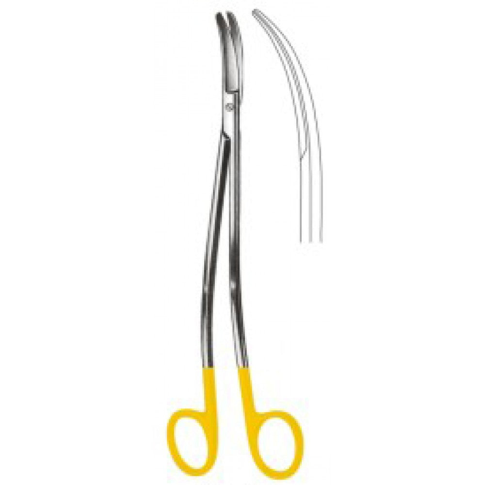 SATINSKY Thorax Scissors Curved 24cm Tungsten Carbide Inlays - Surgix Instruments