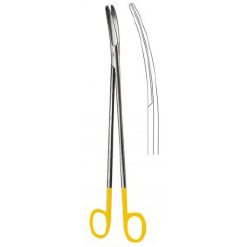 CRAFOORD Operating Scissors Curved 30cm Tungsten Carbide Inlays - Surgix Instruments