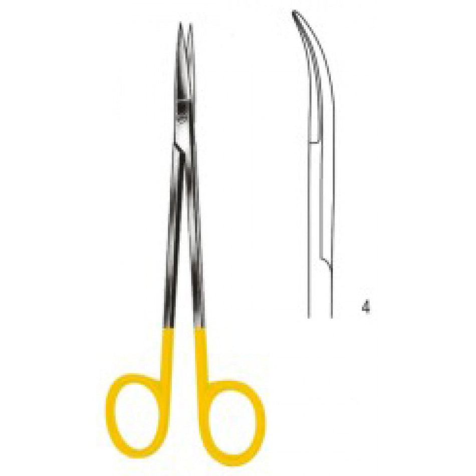 Kelly Scissors Curved 18cm Tungsten Carbide Inlays - Surgix Instruments