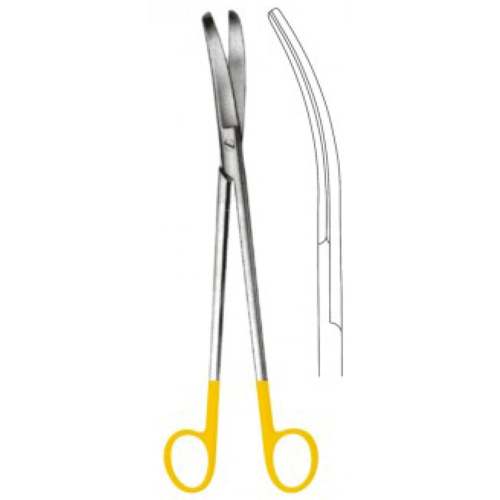 LLOYD DAVIES Rectal Scissors Curved 25.5cm Tungsten Carbide Inlays - Surgix Instruments