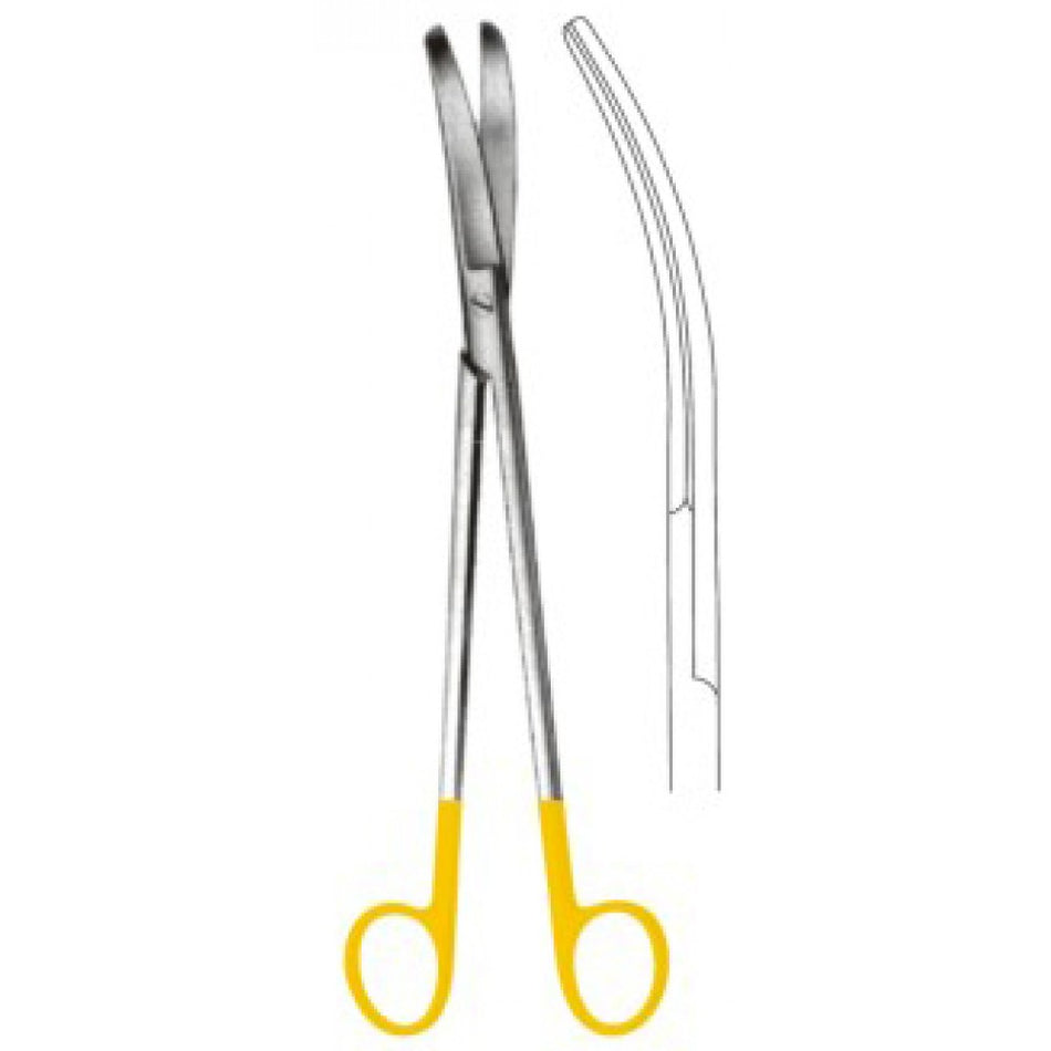 LLOYD DAVIES Rectal Scissors Curved 25.5cm Tungsten Carbide Inlays - Surgix Instruments