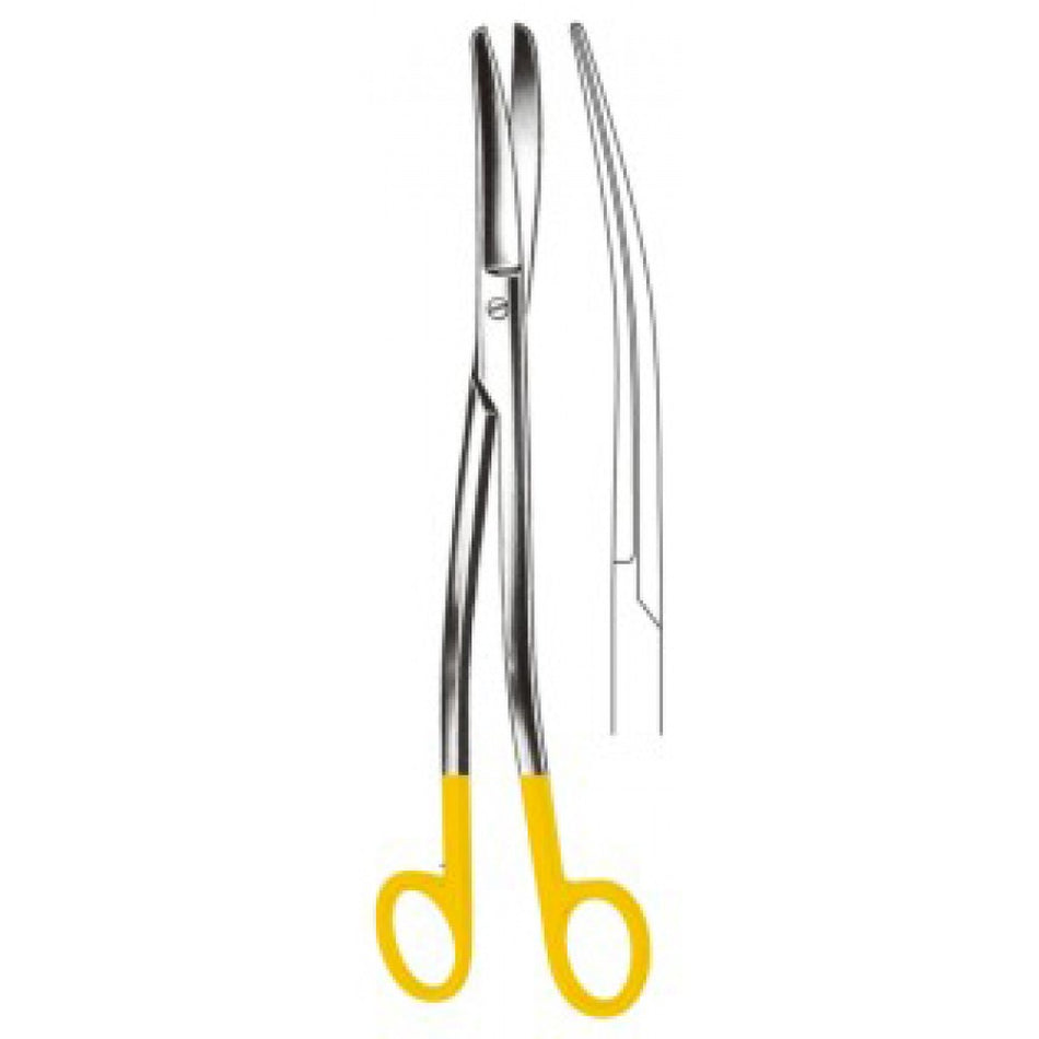 Siebold Gynecological Scissors S/Curved 24cm Tungsten Carbide Inlays - Surgix Instruments