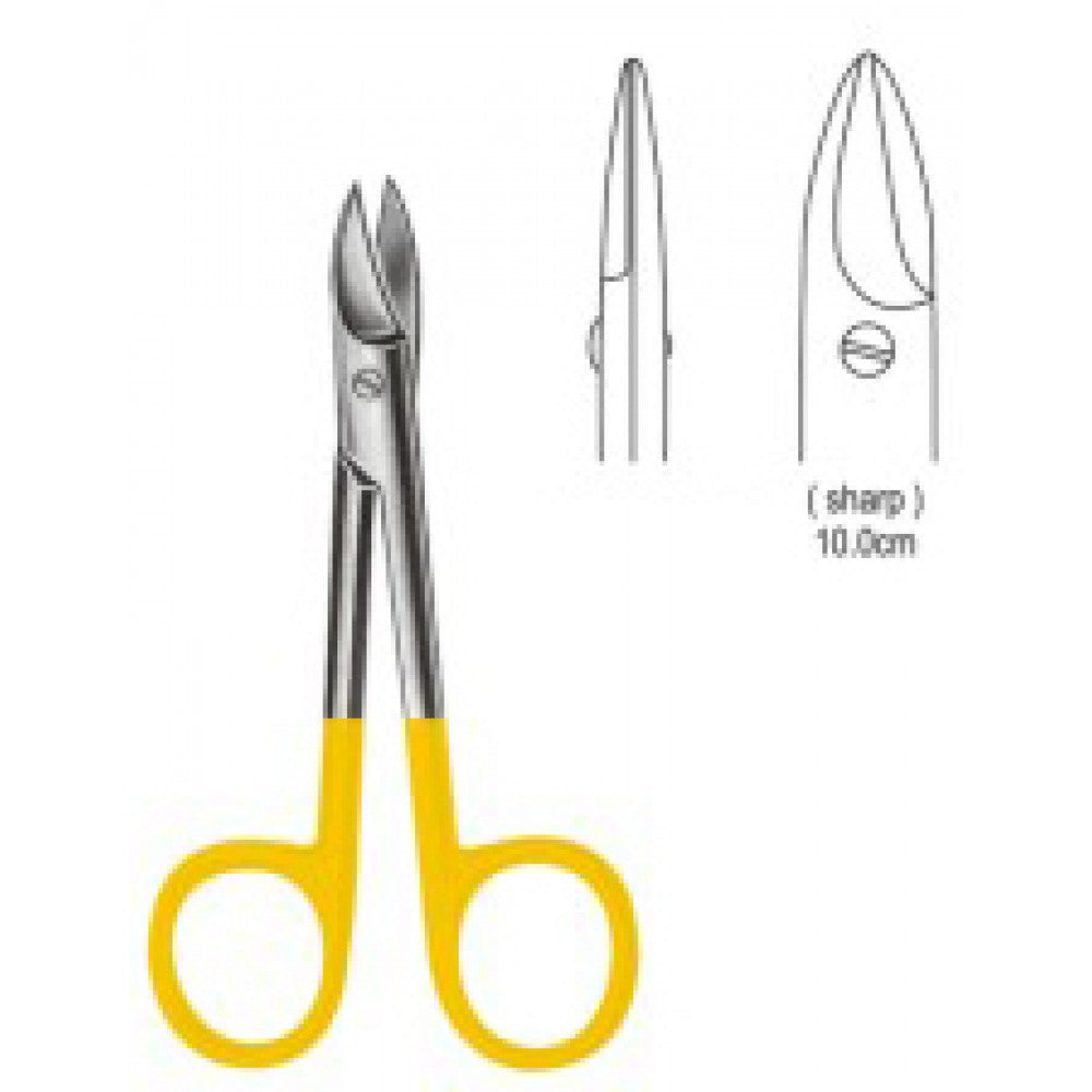 Beebee Scissors Sharp/Sharp Straight 10cm Tungsten Carbide Inlays - Surgix Instruments