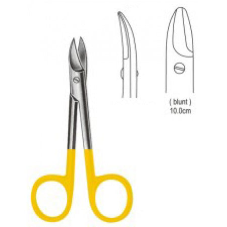 Beebee Scissors blunt Curved 10cm Tungsten Carbide Inlays - Surgix Instruments