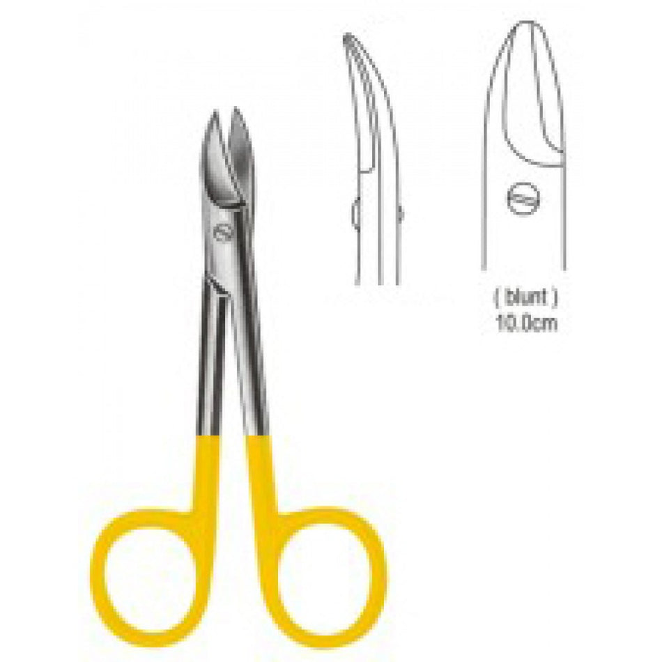 Beebee Scissors blunt Curved 10cm Tungsten Carbide Inlays - Surgix Instruments
