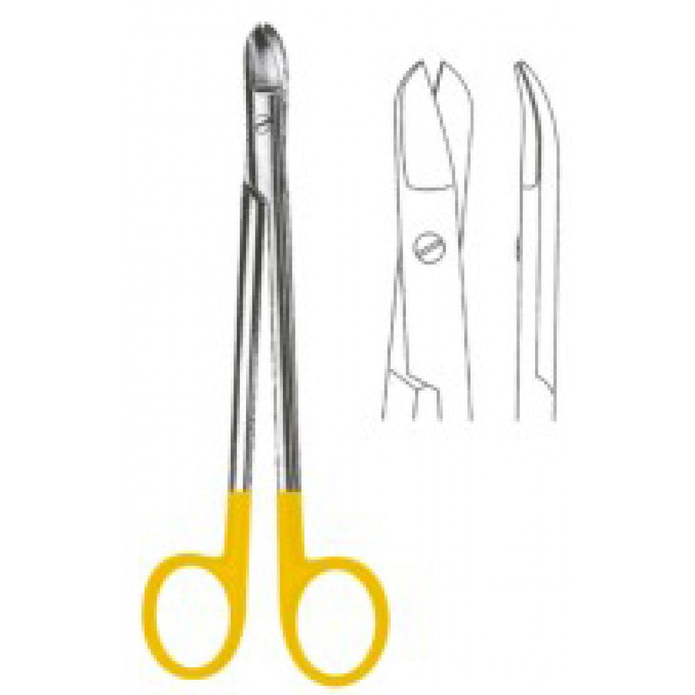 Smith Scissors Curved 1 blade serr 16cm Tungsten Carbide Inlays - Surgix Instruments