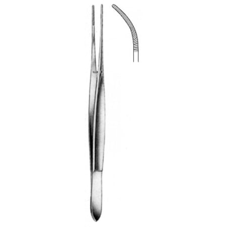 Cushing Dressing Forceps Curved Serrated 17.5cm - Surgix Instruments Medical Stainless Steel Forceps