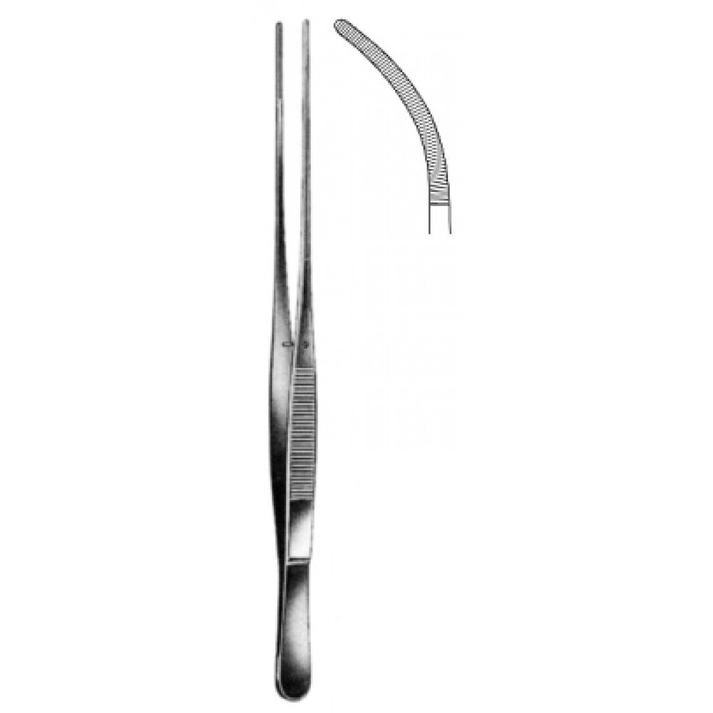 Brophy Dressing Forceps Serrated Curved 20cm - Surgix Instruments Medical Stainless Steel Forceps
