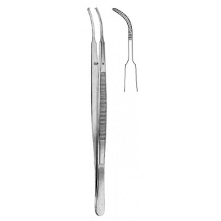 Gerald Dressing Forceps Serrated Curved 18cm - Surgix Instruments Medical Stainless Steel Forceps