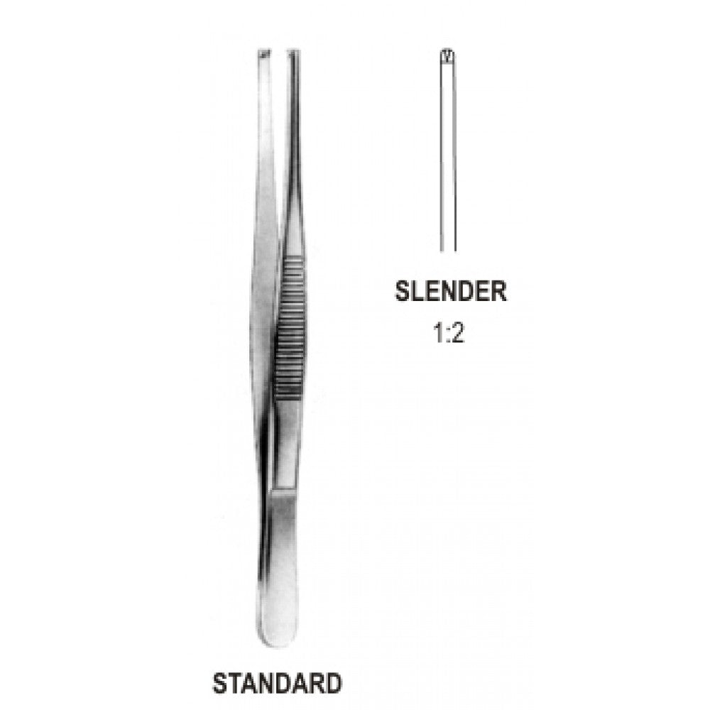 Tissue Forceps 1x2 Teeth Narrow 11.5cm - Surgix Instruments Medical Stainless Steel Forceps