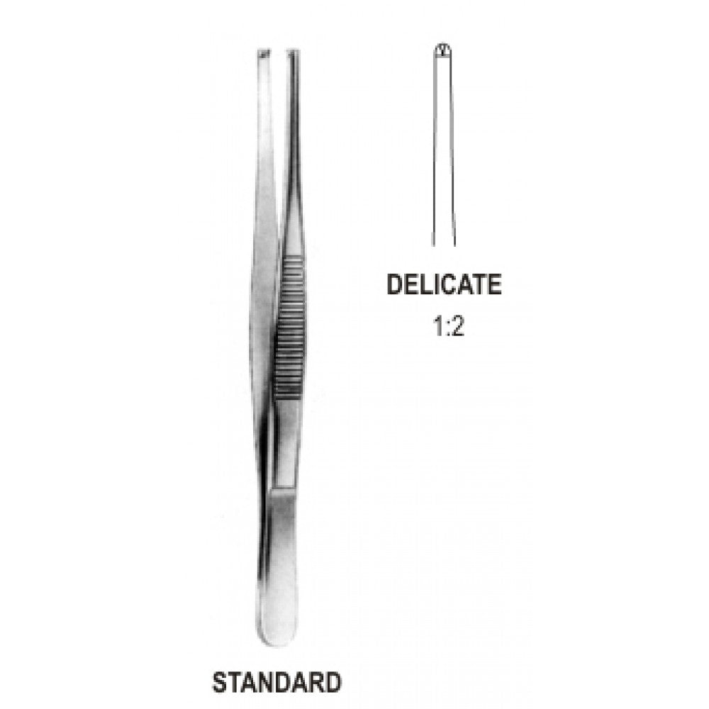 Tissue Forceps Narrow 1x2 Teeth, 13cm - Surgix Instruments Medical Stainless Steel Forceps