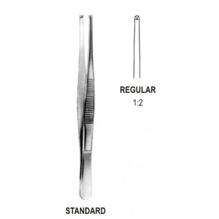 Standard Tissue Forceps 1x2 Teeth 16cm - Surgix Instruments Medical Stainless Steel Forceps
