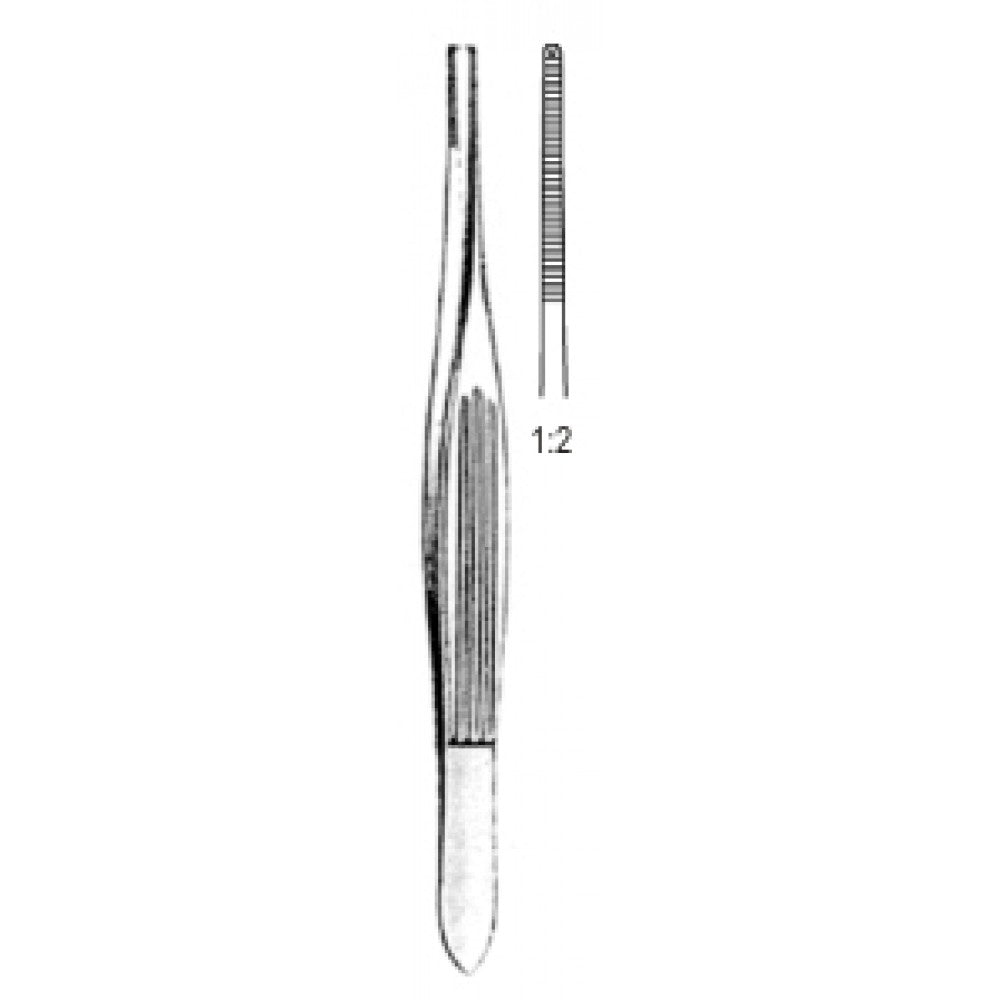 McIndoe Tissue Forceps 1x2 Teeth 15cm - Surgix Instruments Medical Stainless Steel Forceps