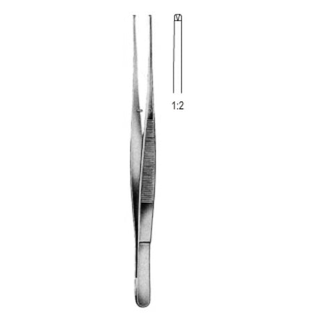 Potts Smith Tissue Forceps 1x2 Teeth 21cm - Surgix Instruments Medical Stainless Steel Forceps
