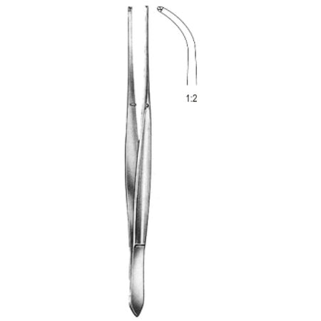 Cushing Tissue Forceps 1x2 Teeth Curved 17.5cm - Surgix Instruments Medical Stainless Steel Forceps