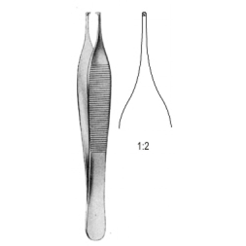 Adson Tissue Forceps 1x2 Teeth 12cm - Surgix Instruments Medical Stainless Steel Forceps